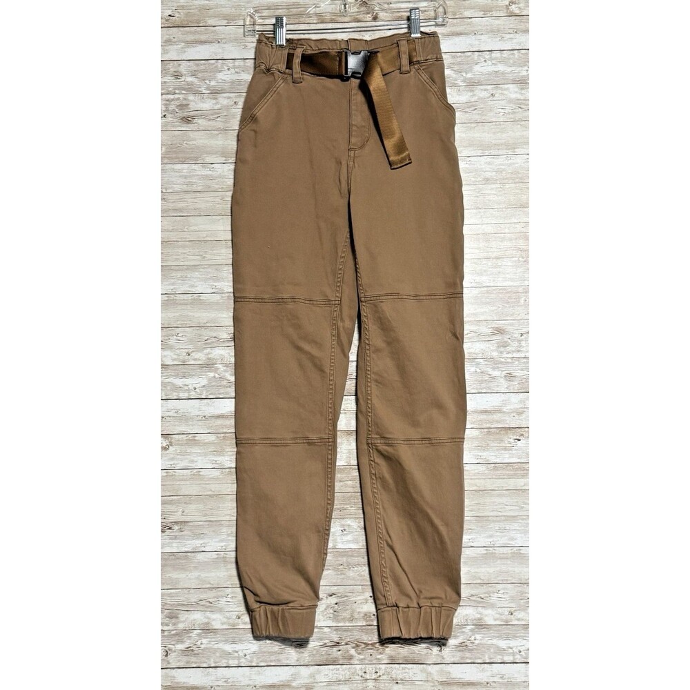 Hollister Ultra High Rise Belted Paperbag Utility Brown Joggers Pants Sz S Gorp